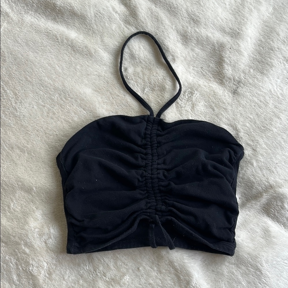Garage black halter top